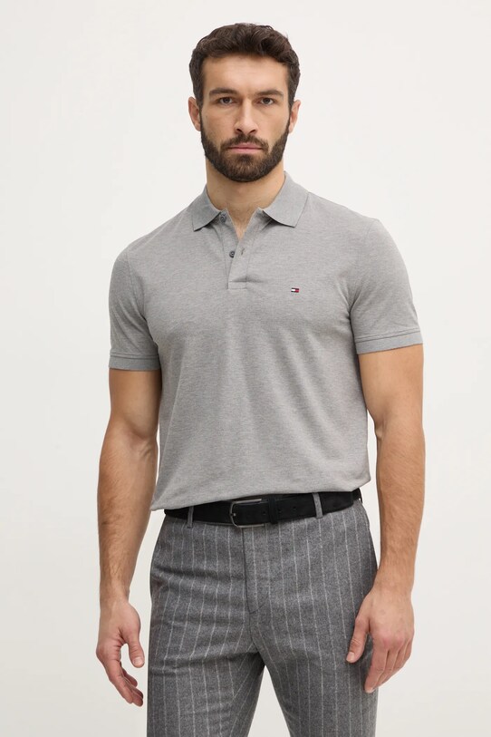 Поло Tommy Hilfiger regular сірий MW0MW37309