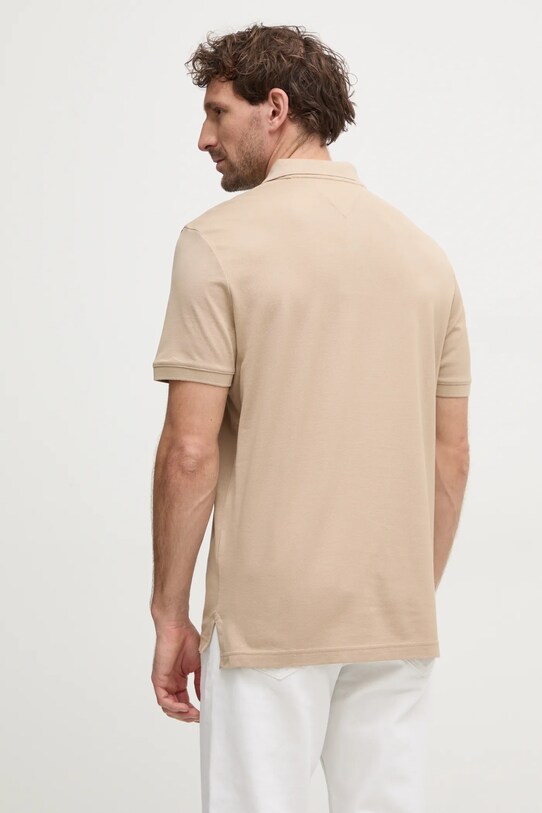 Odzież Tommy Hilfiger polo bawełniane MW0MW37516 beżowy