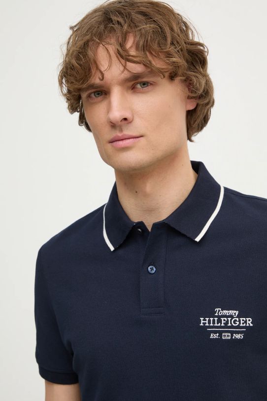 Polo tričko Tommy Hilfiger námořnická modř MW0MW37519