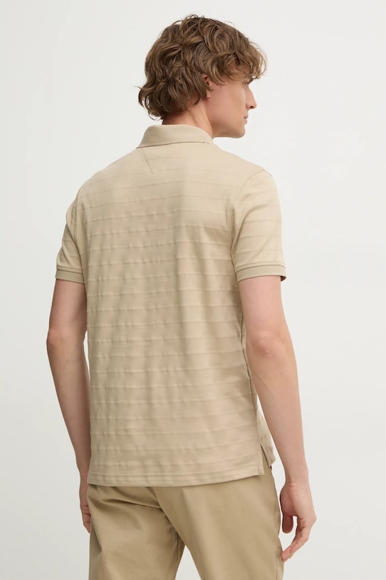 Одяг Бавовняне поло Tommy Hilfiger MW0MW37528 бежевий