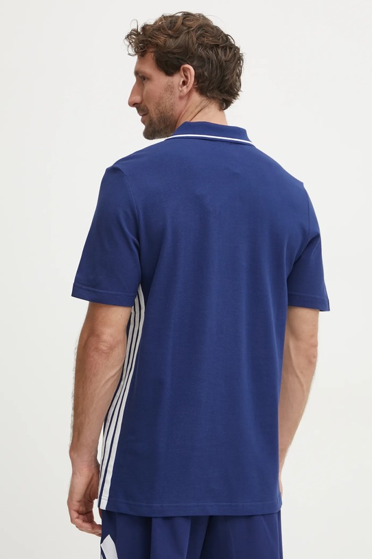 Îmbrăcăminte adidas polo de bumbac Essentials JE6382 bleumarin