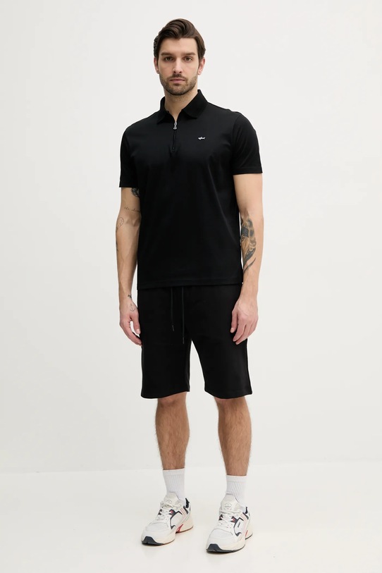Бавовняне поло Paul&Shark 24411249 чорний SS25