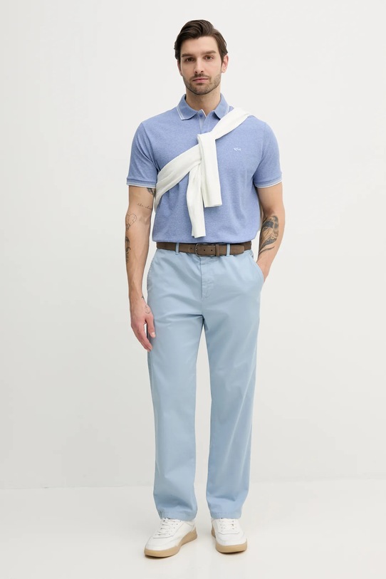 Paul&Shark polo bawełniane 25411205 fioletowy SS25