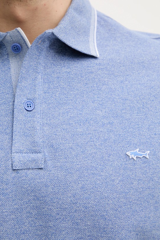 Paul&Shark polo bawełniane 25411205 fioletowy