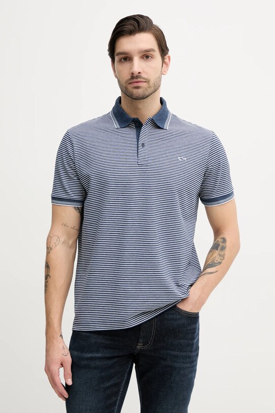 Bavlněné polo tričko Paul&Shark regular námořnická modř 25411226