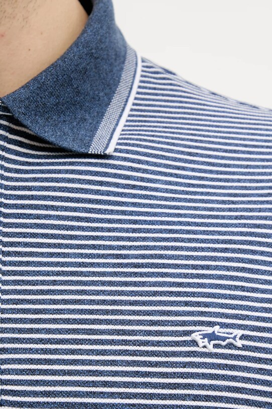 Bavlněné polo tričko Paul&Shark 25411226 námořnická modř