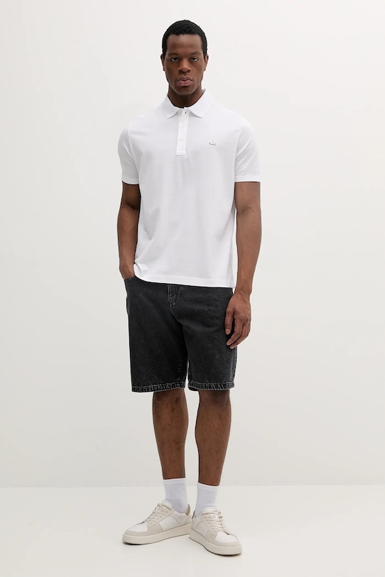 Paul&Shark polo de bumbac 25411232 alb SS25