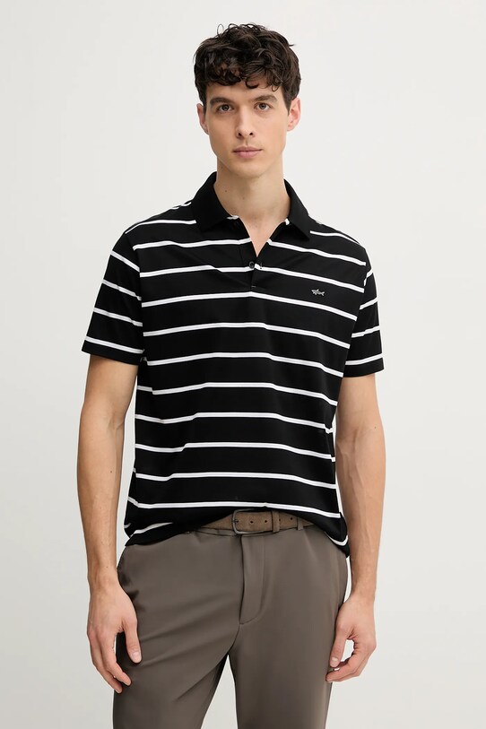 Paul&Shark polo de bumbac regular negru 25411233