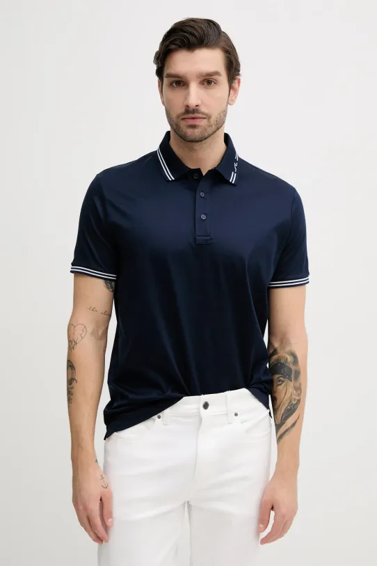 Paul&Shark polo in cotone semplice blu navy 25411288