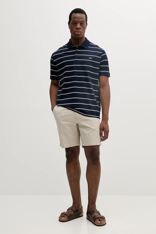 Paul&Shark polo bawełniane 25411304 granatowy SS25