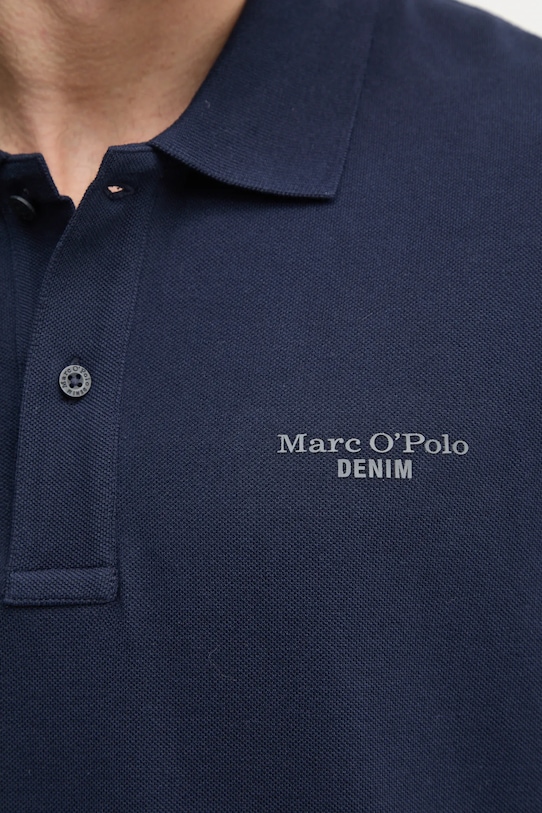 Хлопковое поло Marc O'Polo 5000005925 тёмно-синий