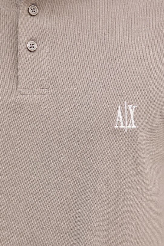 Armani Exchange polo bawełniane XM000367.AF13022.NOS brązowy