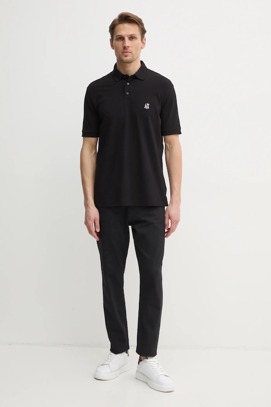 Armani Exchange polo de bumbac XM000367.AF13022.NOS negru AA00