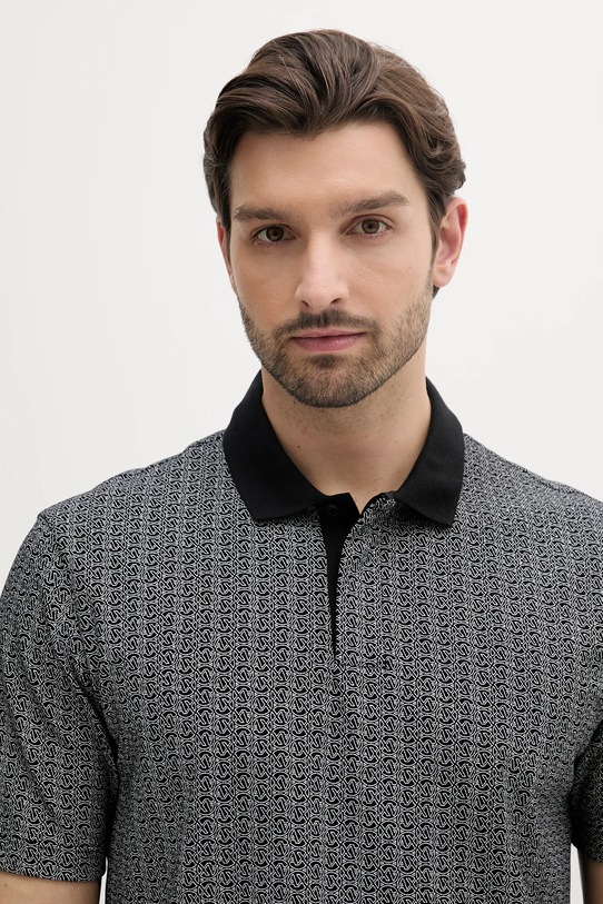 Armani Exchange tricou polo negru XM000736.AF10819