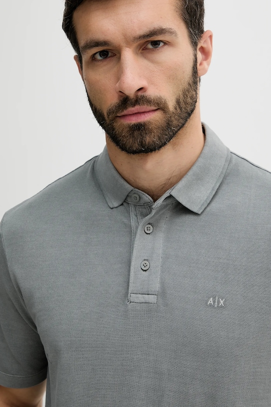 Oblečenie Bavlnené polo tričko Armani Exchange XM000509.AF13055 sivá
