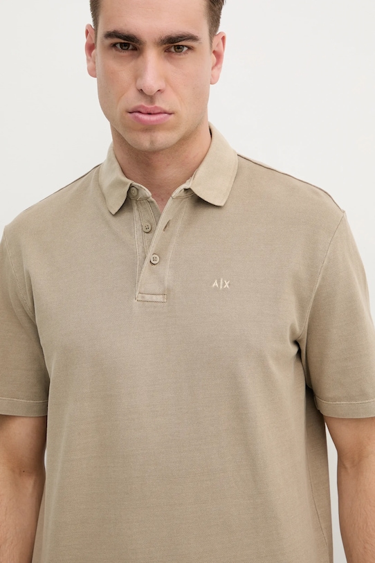 Armani Exchange polo bawełniane beżowy XM000509.AF13055