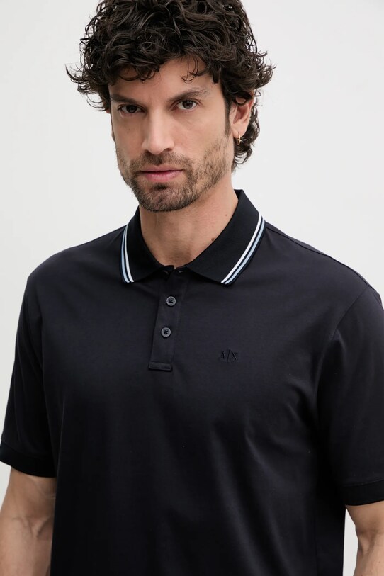 Armani Exchange polo de bumbac bleumarin XM000466.AF10337