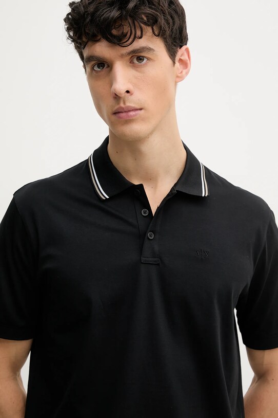 Bavlněné polo tričko Armani Exchange černá XM000466.AF10337