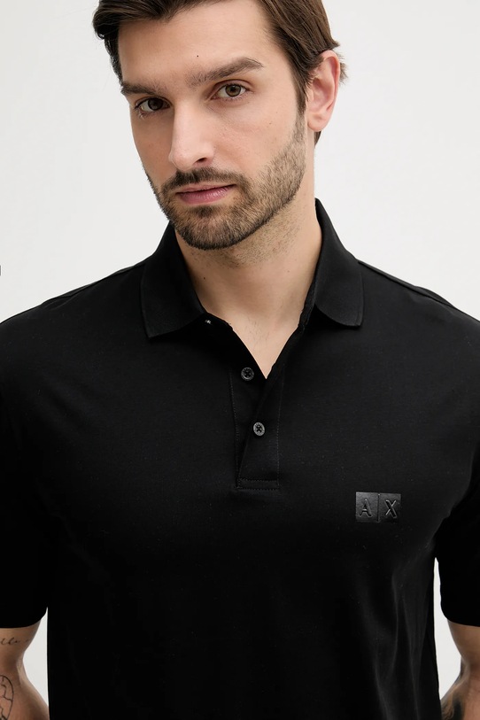 Armani Exchange polo de bumbac negru XM000484.AF10364