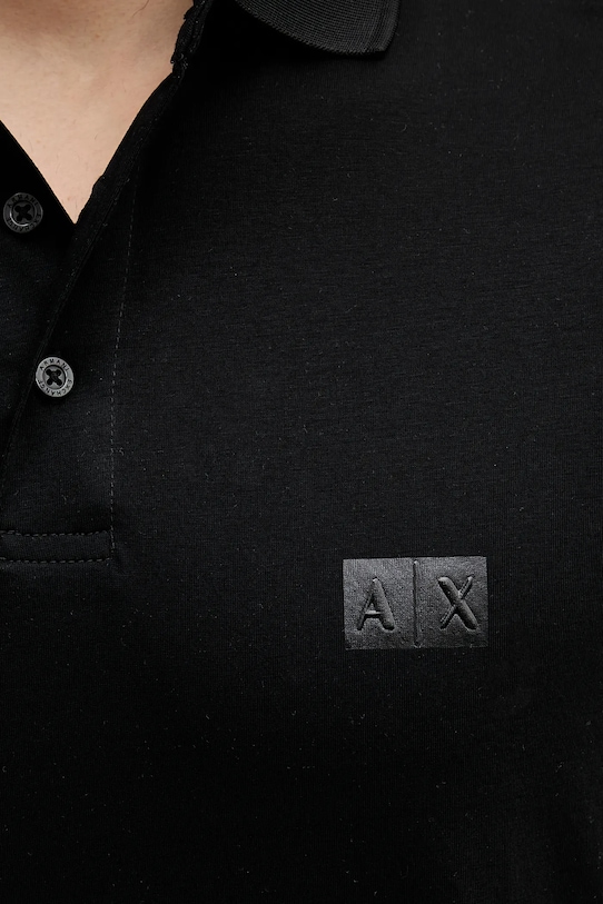 Armani Exchange polo de bumbac XM000484.AF10364 negru