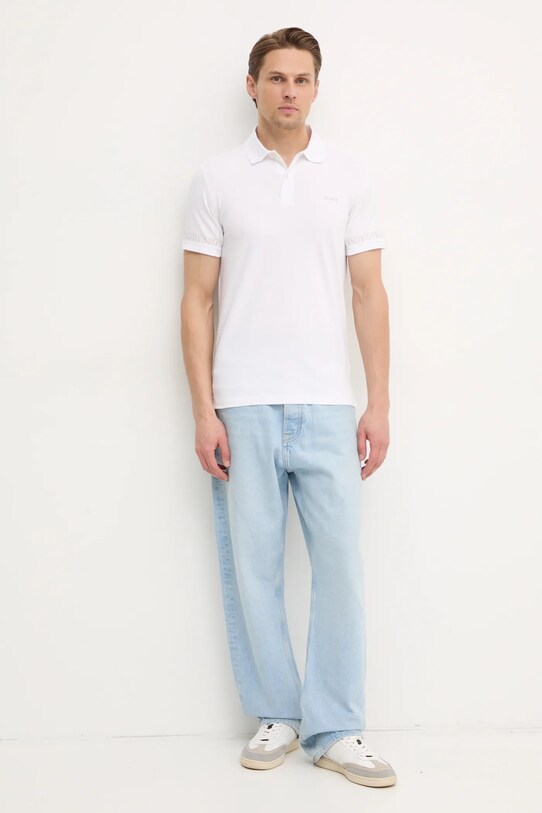 Polo tričko Guess NOLAN M5RP66.J1314 biela SS25