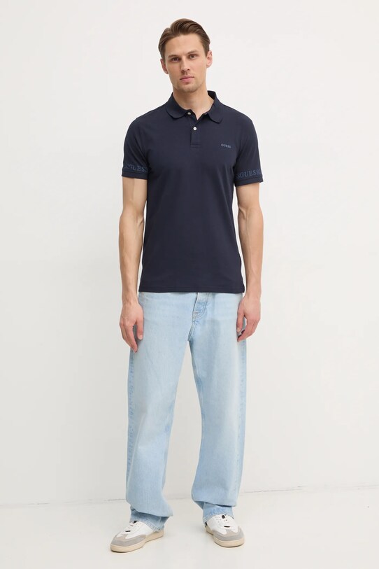 Guess polo NOLAN M5RP66.J1314 granatowy SS25