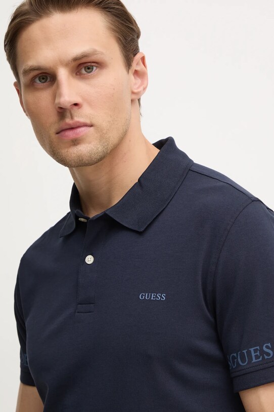 Guess tricou polo NOLAN bleumarin M5RP66.J1314