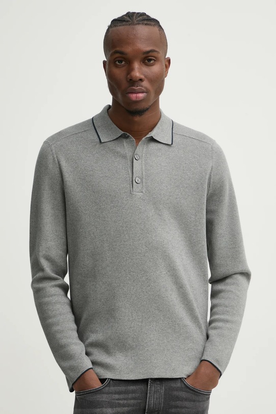 Marc O'Polo sweter bawełniany bawełna szary 520501660006