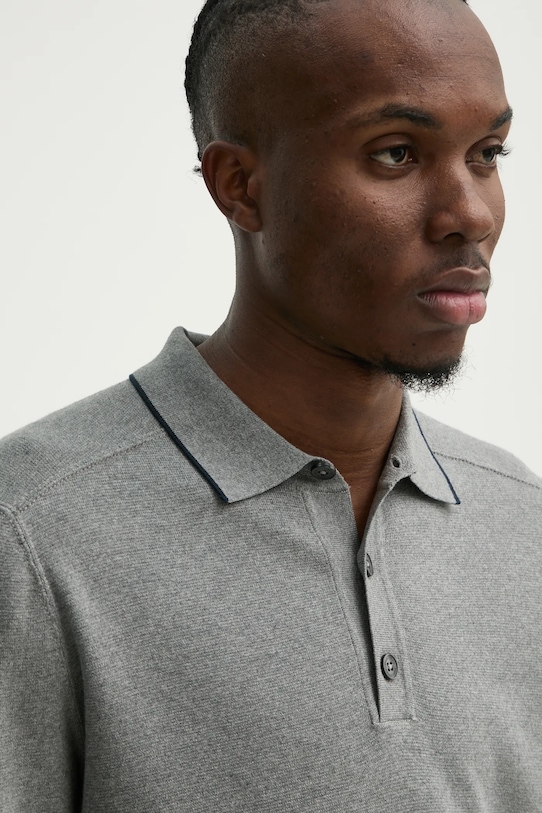 Marc O'Polo sweter bawełniany szary 520501660006