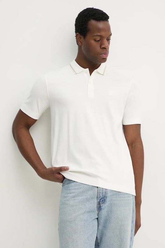 Бавовняне поло Marc O'Polo бавовна бежевий 522203453034