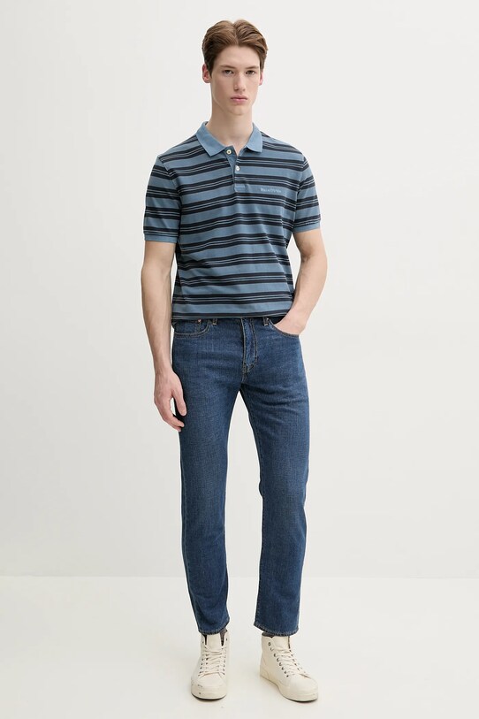 Marc O'Polo polo bawełniane 522206853040 niebieski SS25