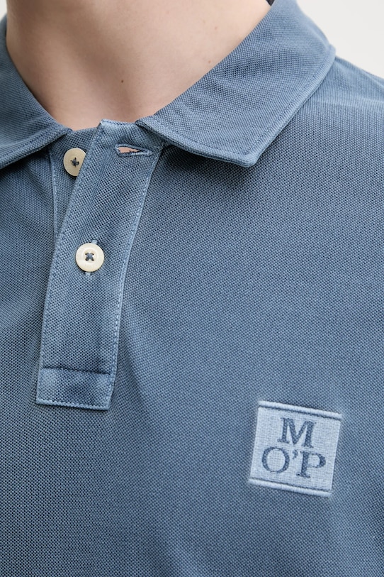 Βαμβακερό μπλουζάκι πόλο Marc O'Polo 522226653126 μπλε