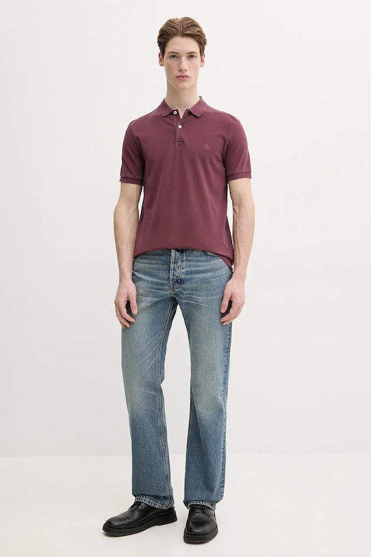 Marc O'Polo tricou polo 522249653190 rosu SS25