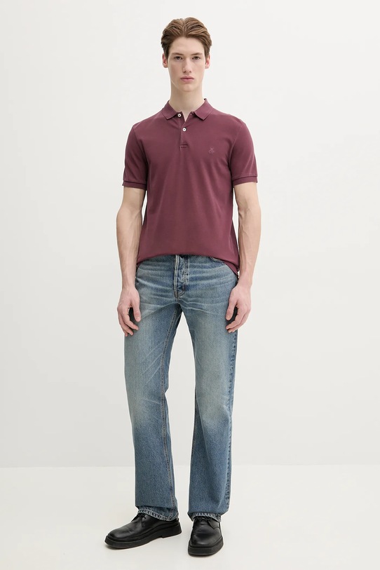 Marc O'Polo poló 522249653190 burgundia SS25