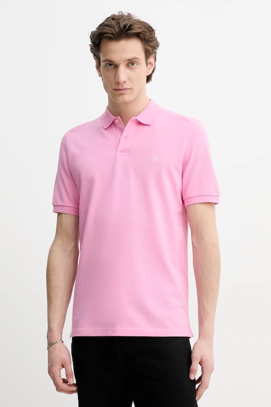 Marc O'Polo polo de bumbac regular roz 523223053092