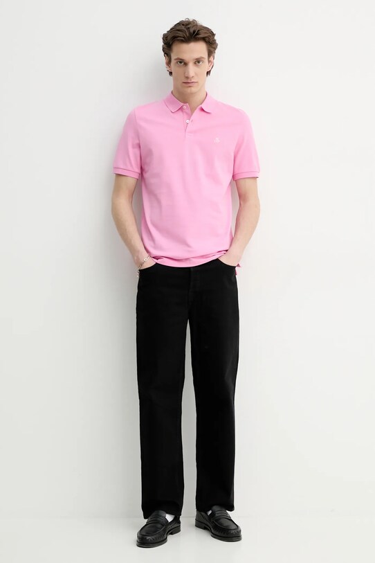 Marc O'Polo polo bawełniane 523223053092 różowy SS25
