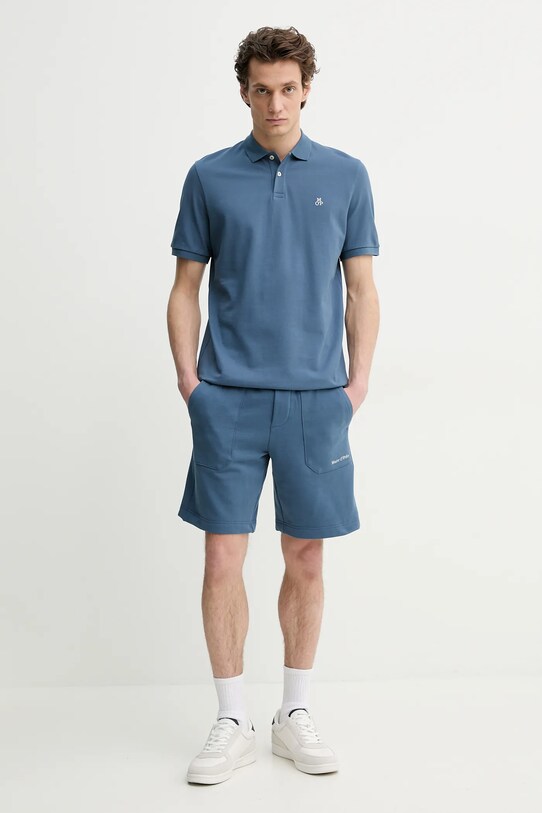Marc O'Polo polo bawełniane 523223053092 niebieski SS25