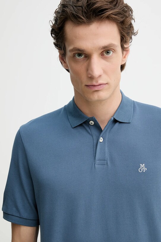 Marc O'Polo polo bawełniane niebieski 523223053092