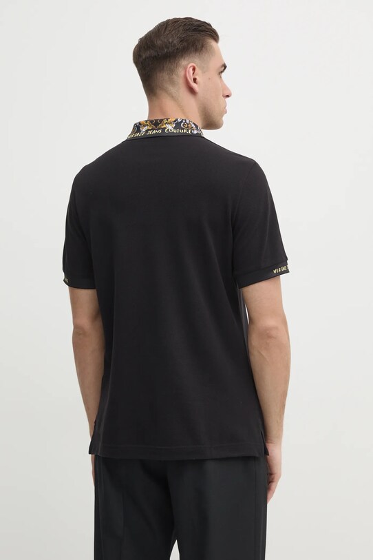 Oblečení Bavlněné polo tričko Versace Jeans Couture 78GAGT04.CJ01T černá