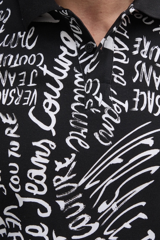 Versace Jeans Couture polo bawełniane 78GAG6R0.JS459 czarny