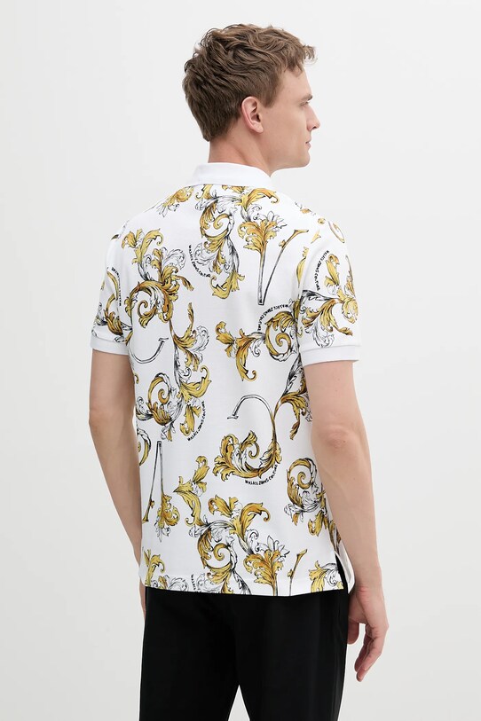 Oblečenie Bavlnené polo tričko Versace Jeans Couture 78GAG6S0.JS460 biela