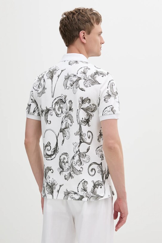 Oblečenie Bavlnené polo tričko Versace Jeans Couture 78GAG6S0.JS460 biela