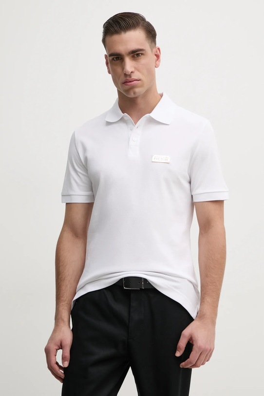Бавовняне поло Versace Jeans Couture білий 78GAGT08.CJ01T