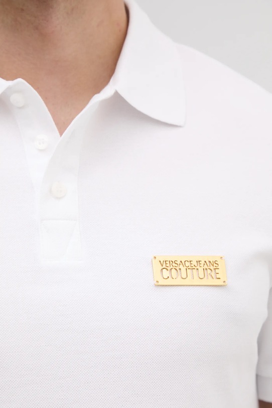 Бавовняне поло Versace Jeans Couture 78GAGT08.CJ01T білий