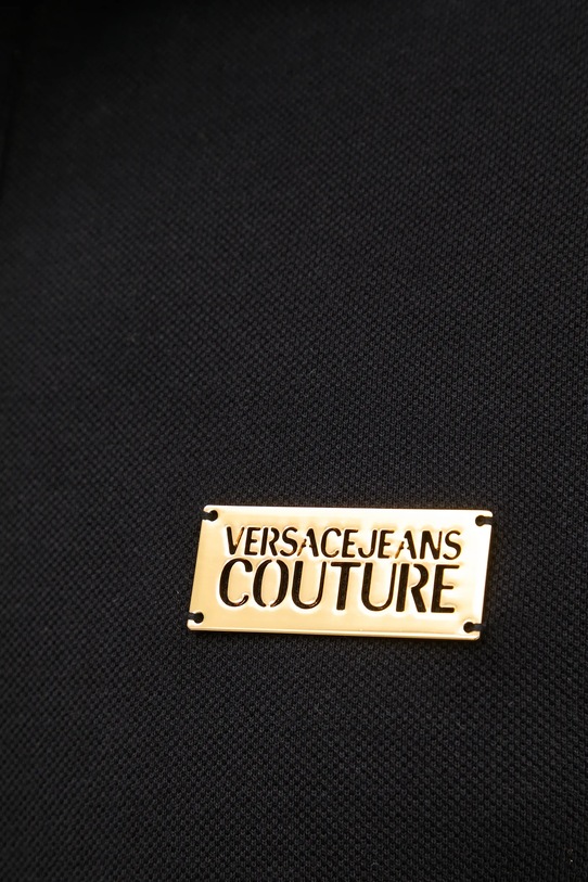 Versace Jeans Couture polo de bumbac 78GAGT08.CJ01T negru