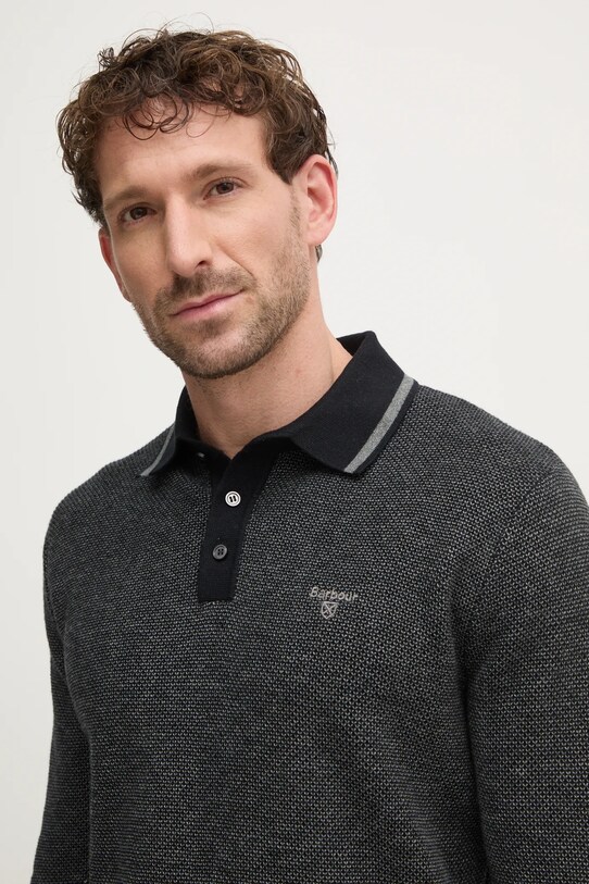 Barbour sweter z domieszką wełny czarny MKN1631CH91