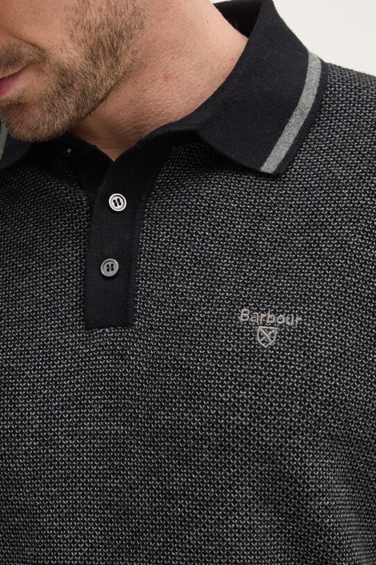 Barbour sweter z domieszką wełny MKN1631CH91 czarny