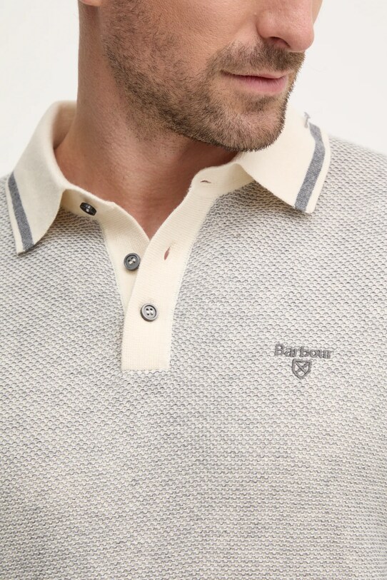 Sveter s prímesou vlny Barbour MKN1631ST13 sivá