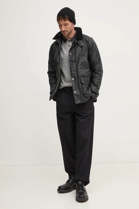 Barbour pulover de bumbac MML1438GY79 gri SS25