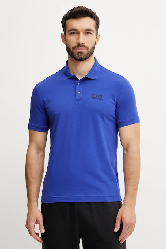 EA7 Emporio Armani tricou polo regular violet PJVQZ.8NPF14